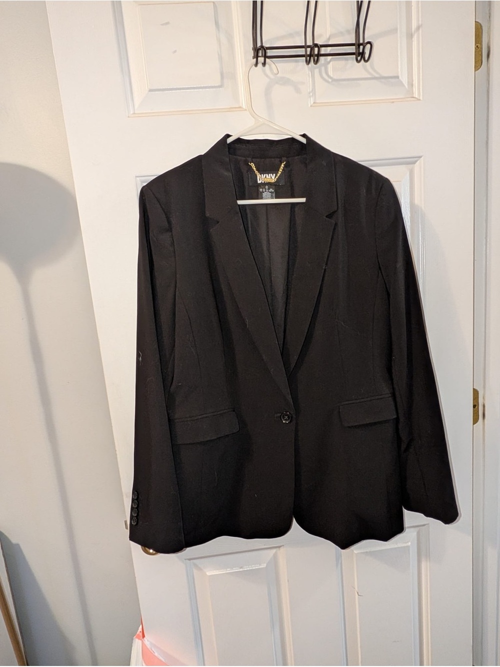 DKNY Black Single-Button Blazer